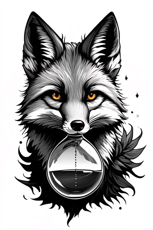 Fox With Hour Glass