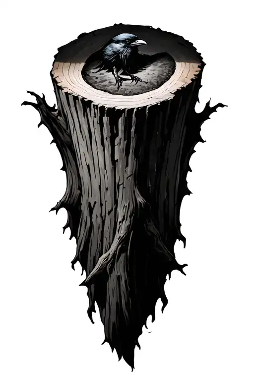Raven Tree Stump