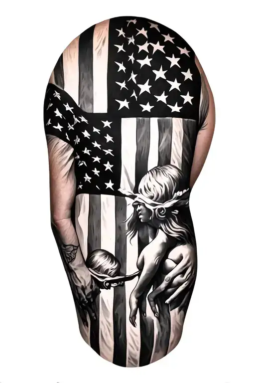 Family Patriotic Arm Sleeve