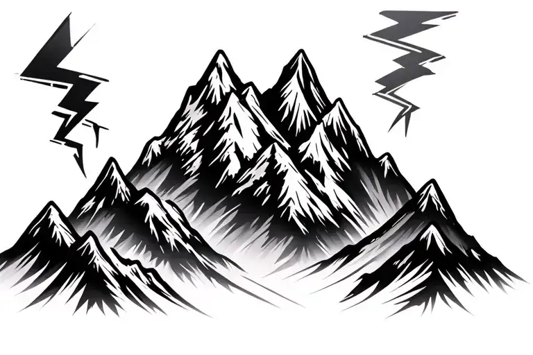 Mountain And Lightning Bolt