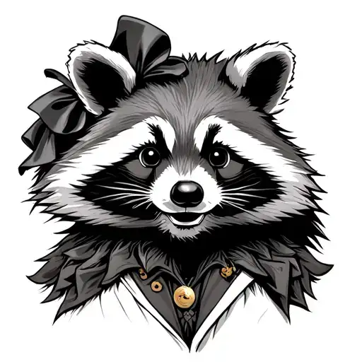 Clown Raccoon Dressed