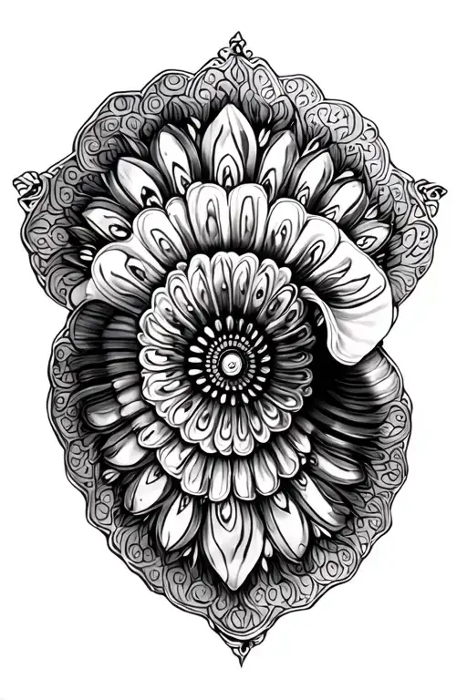 Mandala Clam Shell