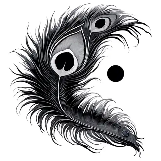 Infinity Trident Peacock Feather Sun Moon