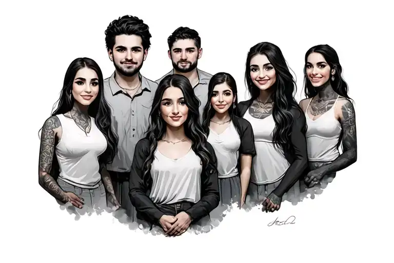 Family Of 8 Members