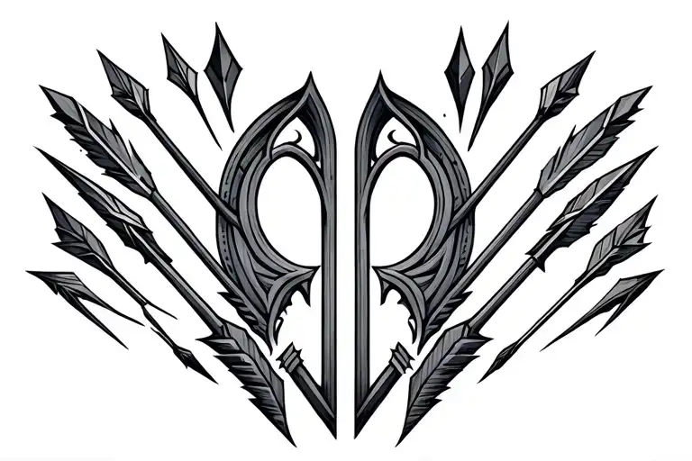 Two Arches And Six Arrows