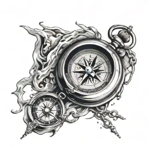 Compass Pocket Watch Explosion
