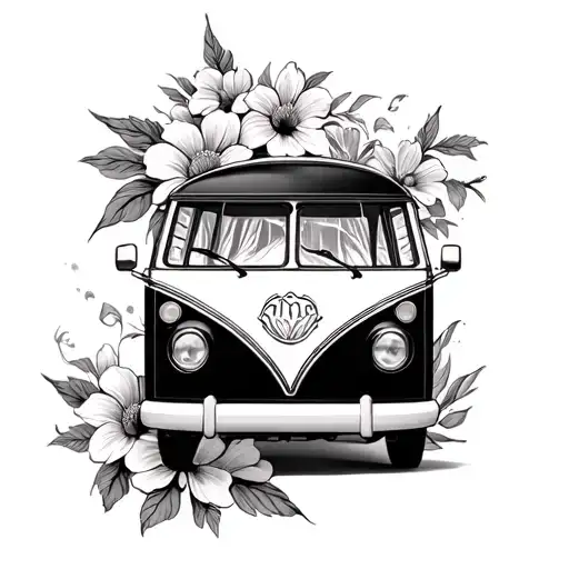 Microbus With Flowers