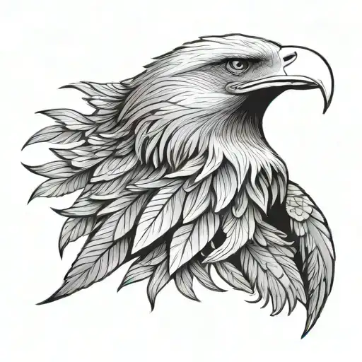 Eagle Throat Tattoo Design
