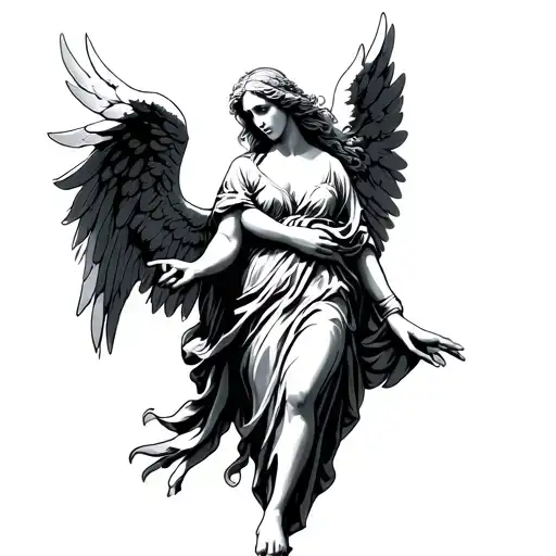 Angel Holding Hand Reaching