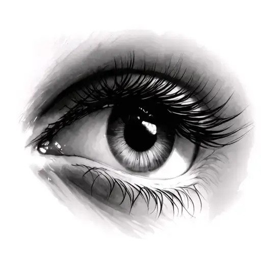 Eyes Connected By The Eyelashes