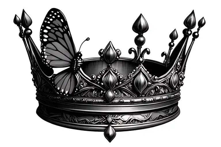 Crown With Butterfly