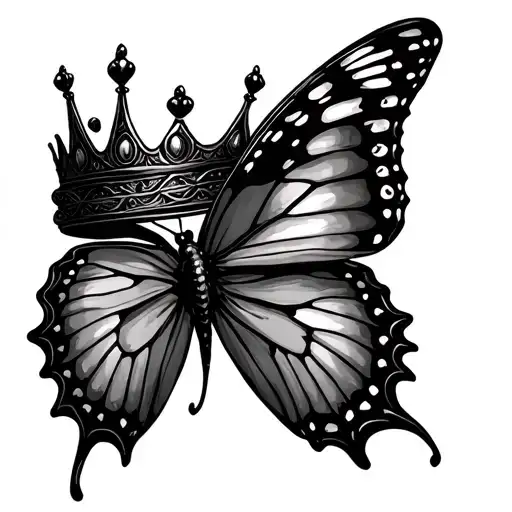 Crown With Butterfly