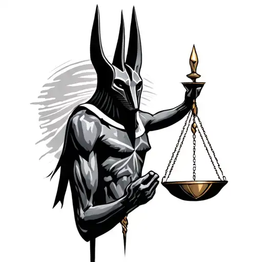 Anubis Holding The Balance