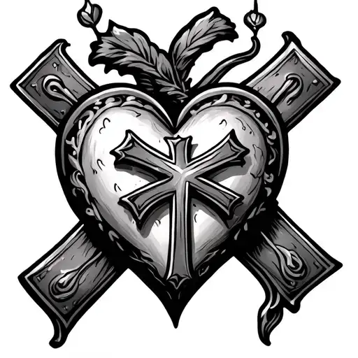 Heart And Cross With Dtac