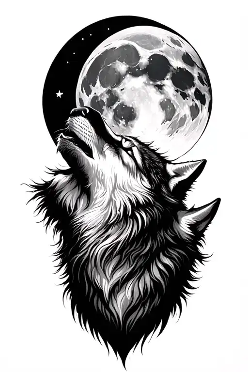 Wolf Howling At The Moon