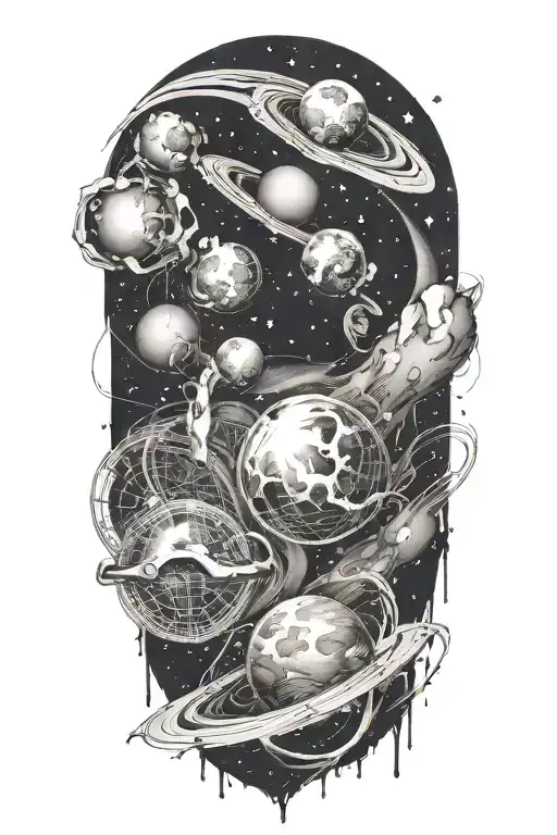 Galaxy Themed Sleeve