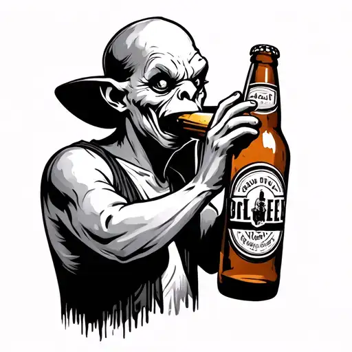 Casper Drinking A Beer Bottle