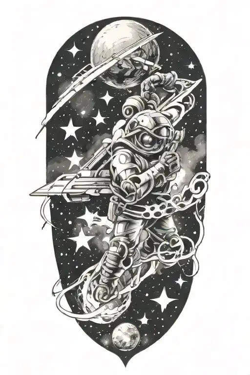 Galaxy And Star Theme Arm Sleeve