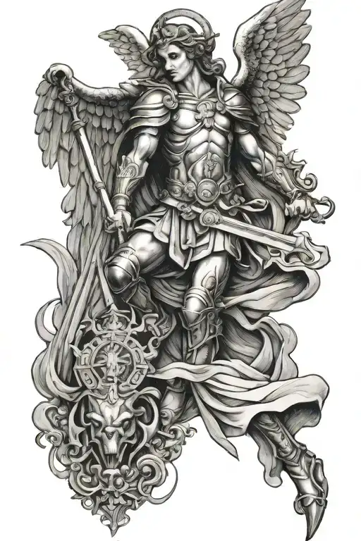 Saint Micheal Slaying The Devil
