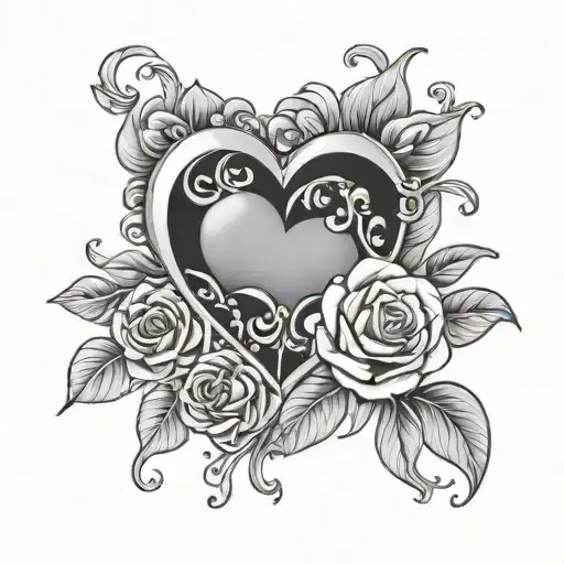 Momma June Heart Tattoo Design