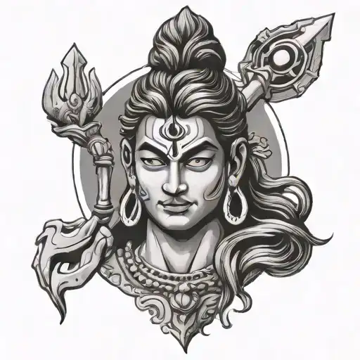 Lord Shiva And Trishul Fierce