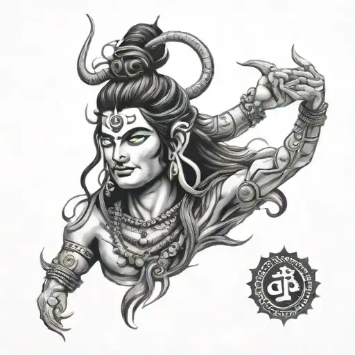 Lord Shiva And Trishul Fierce Full Body