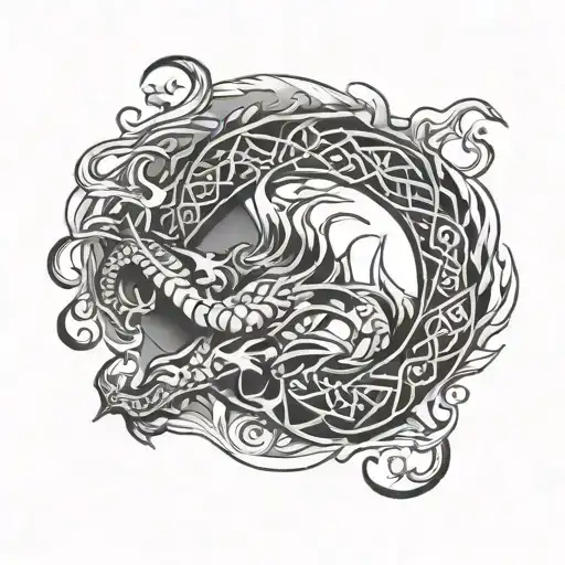 Japanese Mixed With Tribal Tattoo Add Scorpios And A Symbol For Georgia