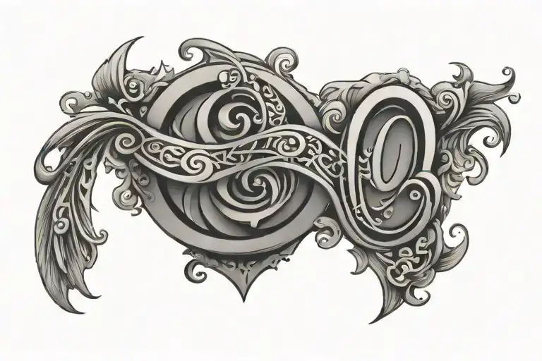 A Stylized Number 60 Incorporating Elements Of Their Profession