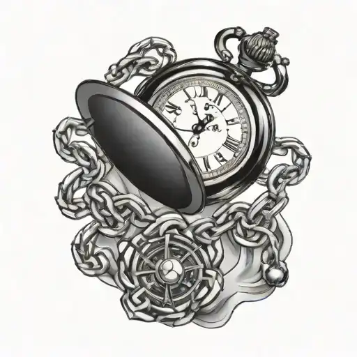 Pocket Watch With Chain