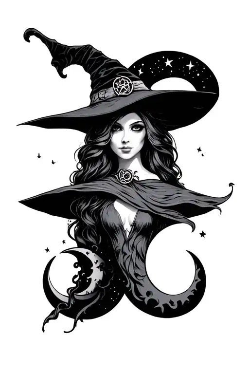 Witchy Symbols With Moons