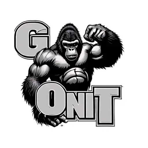 Angry Gorilla With The Word G Unit