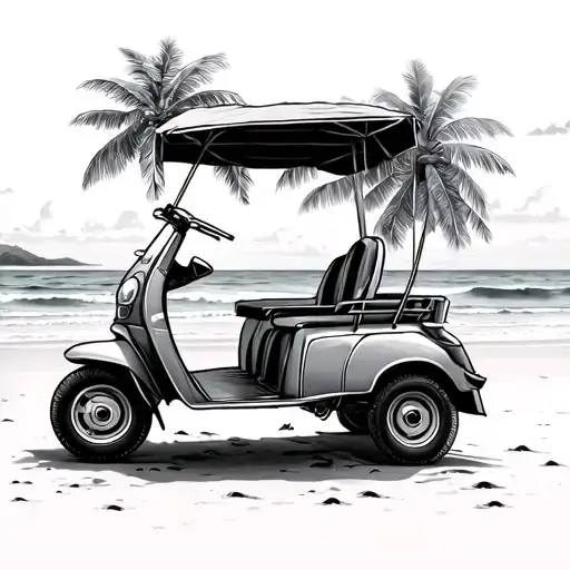 Tuk Tuk Tuk On A Beach