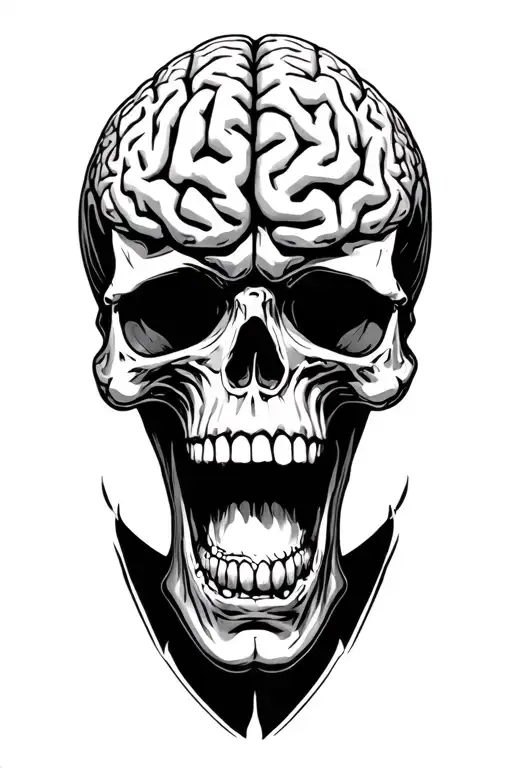 Brain Screaming Skull Stretching