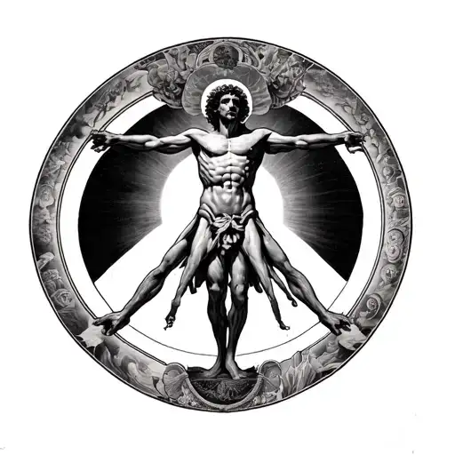 An Inverted Vitruvian Man