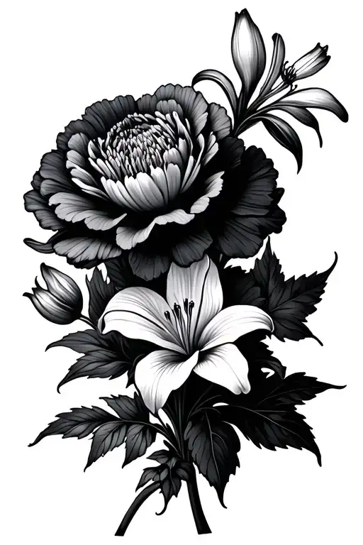 Honey Suckle Carnation And Lilly Of The Water Bouquet