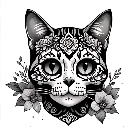 Sugar Skull Cat