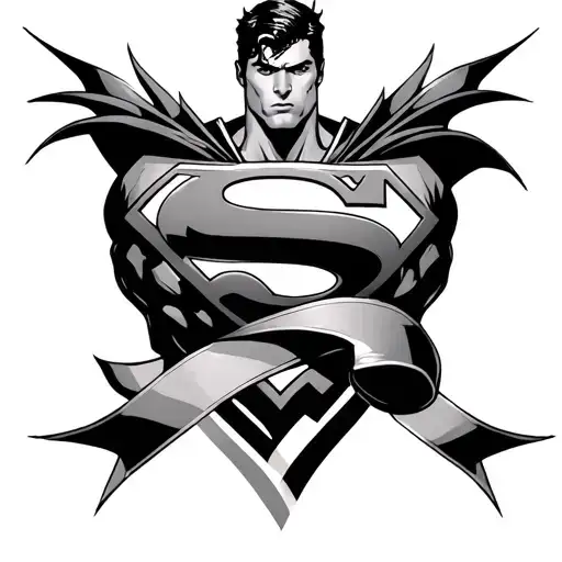 Tribal Superman With Ribbon Wrapped