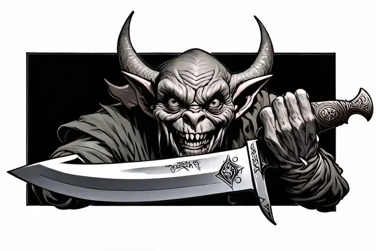 Goblin Dnd Scary Knife
