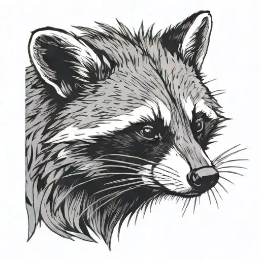 Feral Raccoon With Cool Filler Spaces