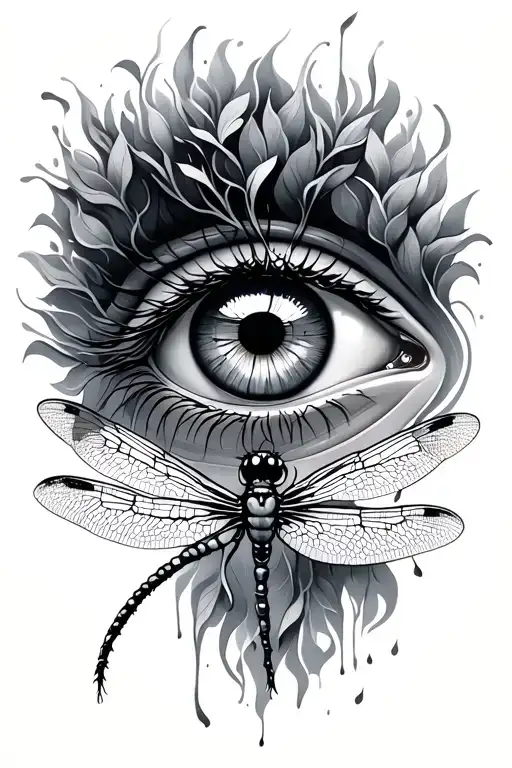 Eye And Dragonfly Resting