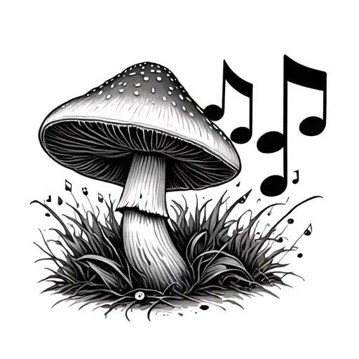 Mushroom And Music Note