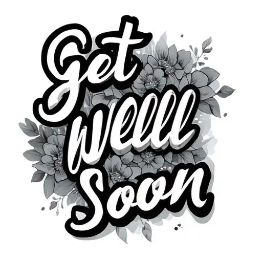 Get Well Soon In Cursive Text