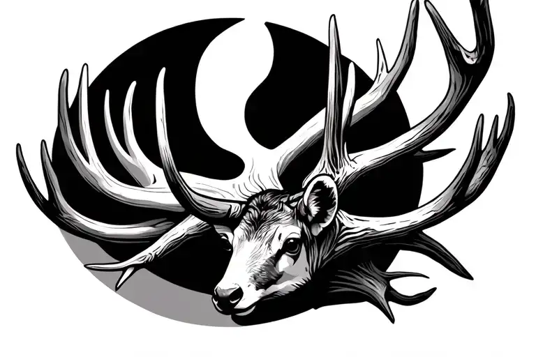 Deer Antler Small Tattoo Design Inspired