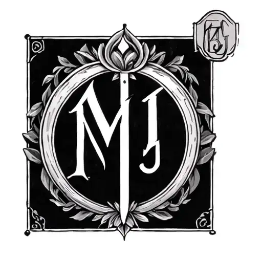 Marry Magdalene Symbol With Initials Mj Added Very Subtle