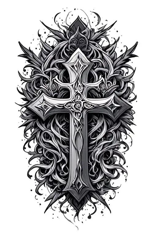 Goth Cross Surrounded