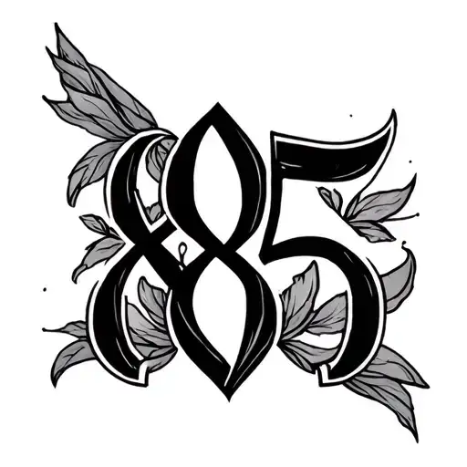 The Letter M And The Number 85