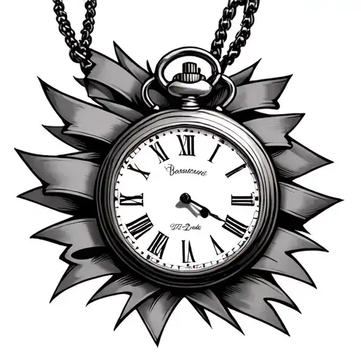 Pocket Watches With Banner Ribbon Across
