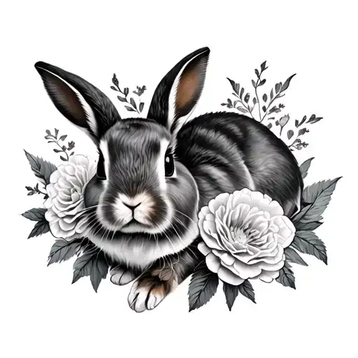 Bunny And Carnations