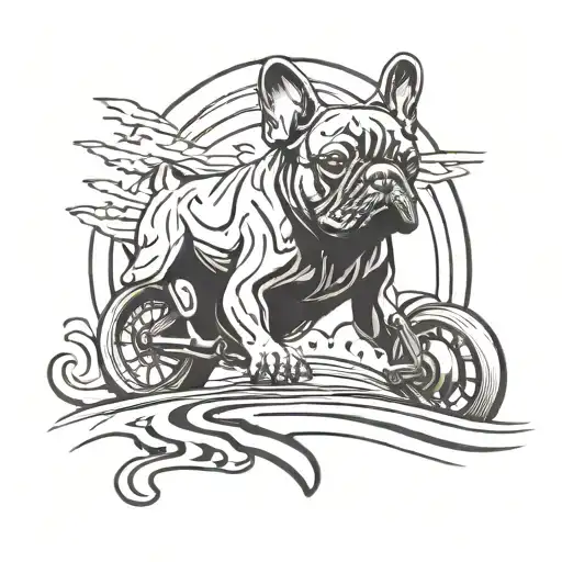 Motocross Track Shaped Like A French Bulldog