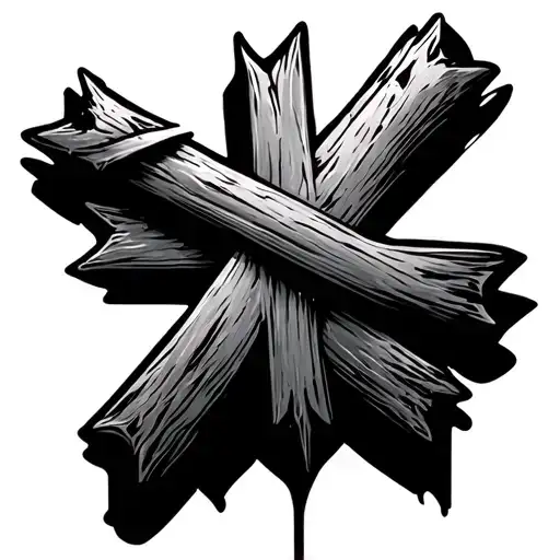 Cross Made Of Nail